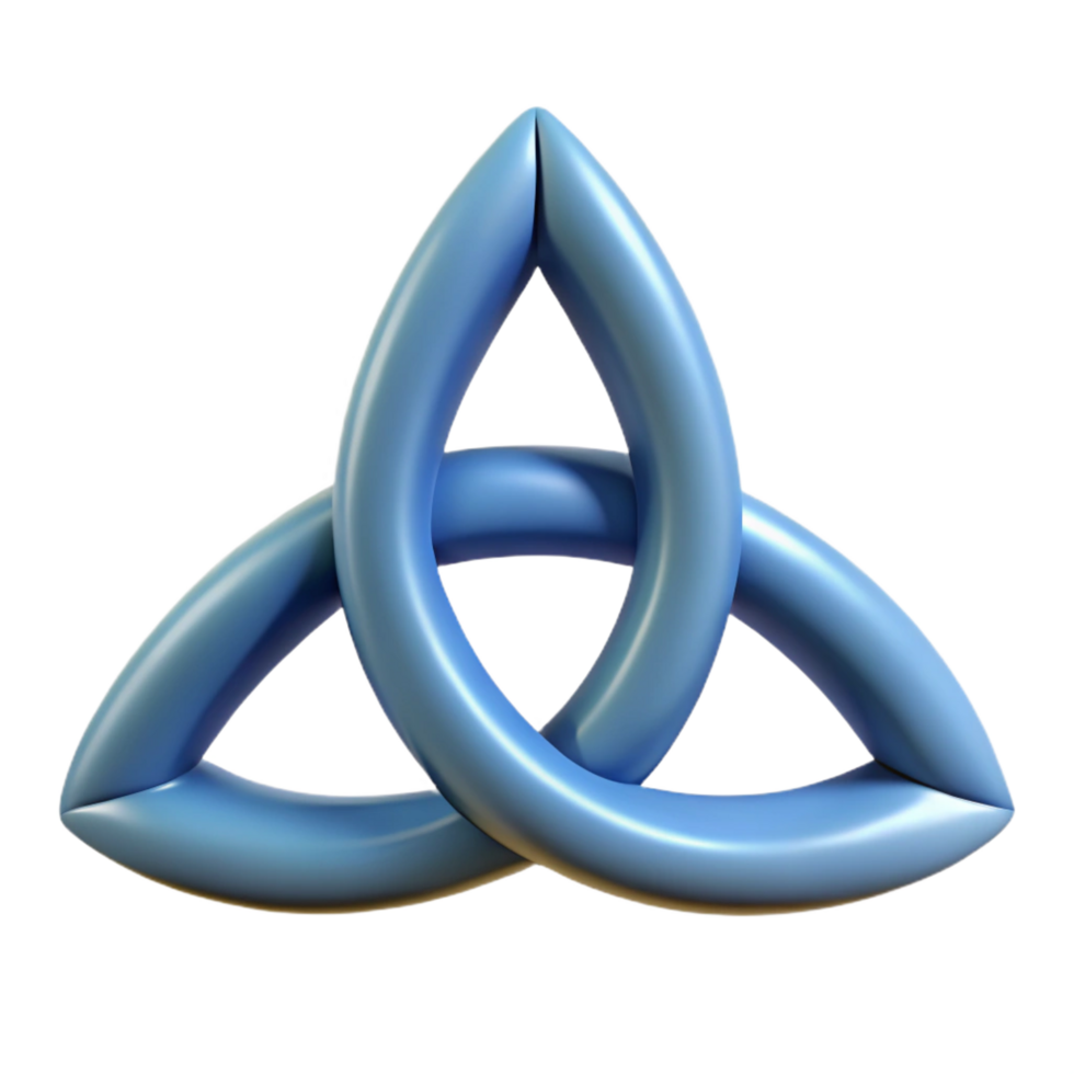 extraordinary minimalist Triquetra, Celtic symbol, high quality png