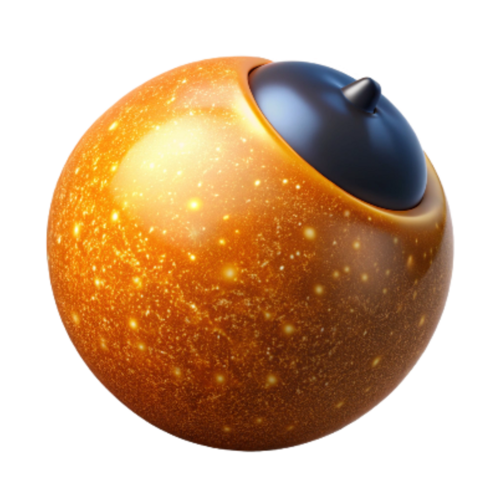 elegant minimalist Single Orange Side View Isolated exclusive png