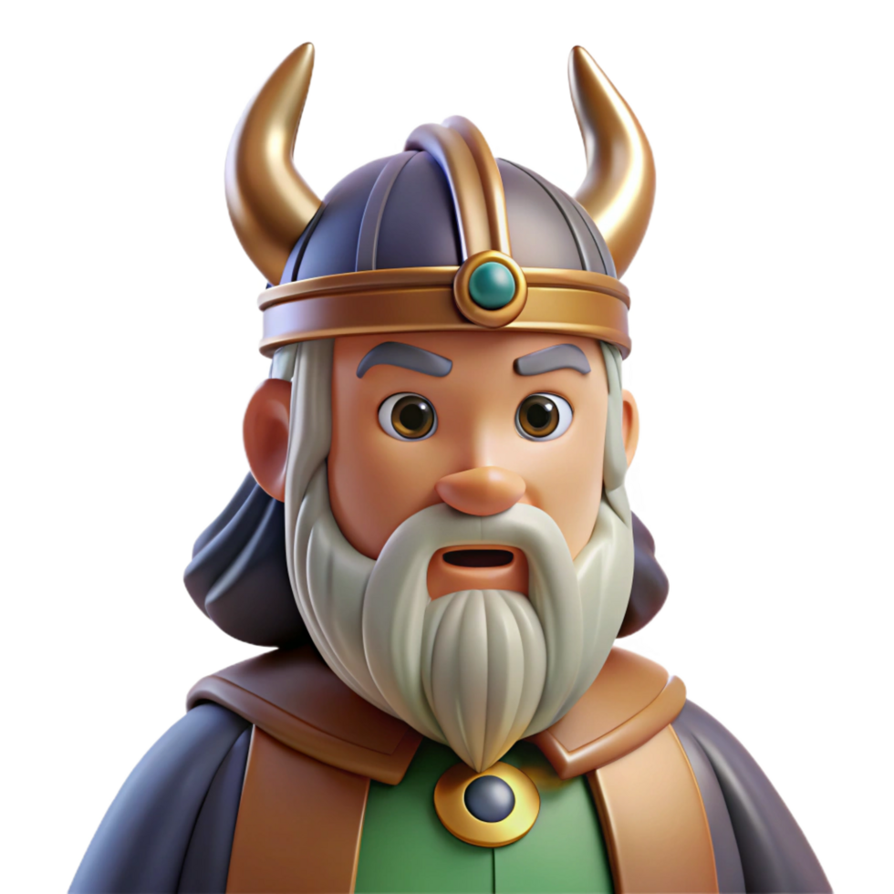 impressive minimalist Odin, Norse god of wisdom, detailed png