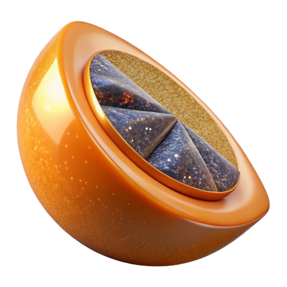 wonderful abstract Single Orange Slice Front View Transparent Background exclusive png