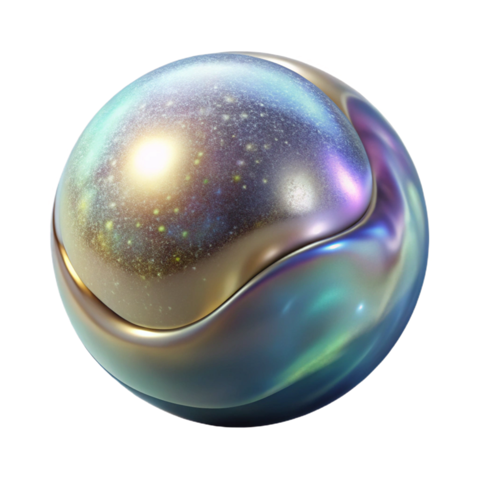 vibrant minimalist Single Pearl Isolated Transparent high resolution png