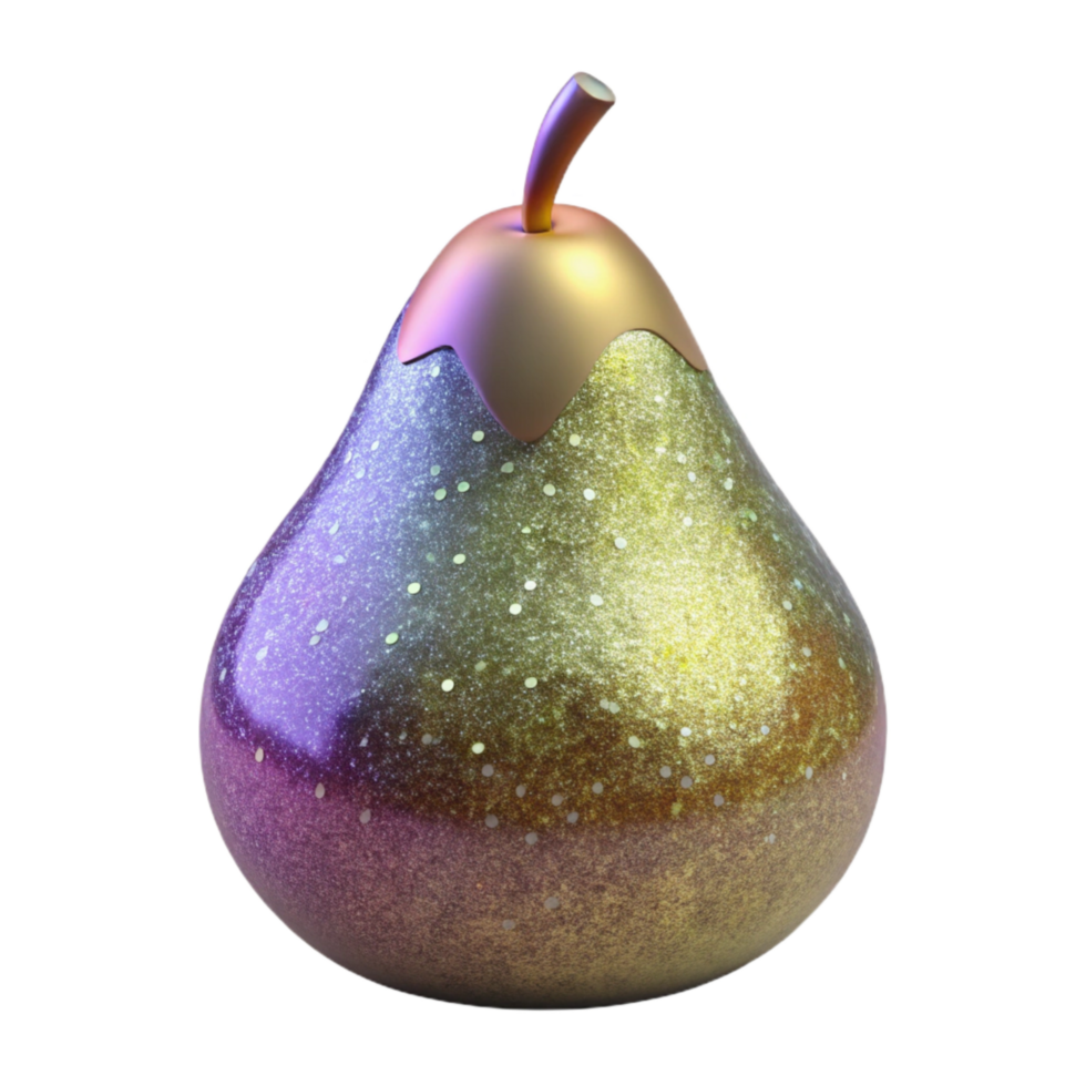 serene traditional Single Pear Front View Transparent Background original png