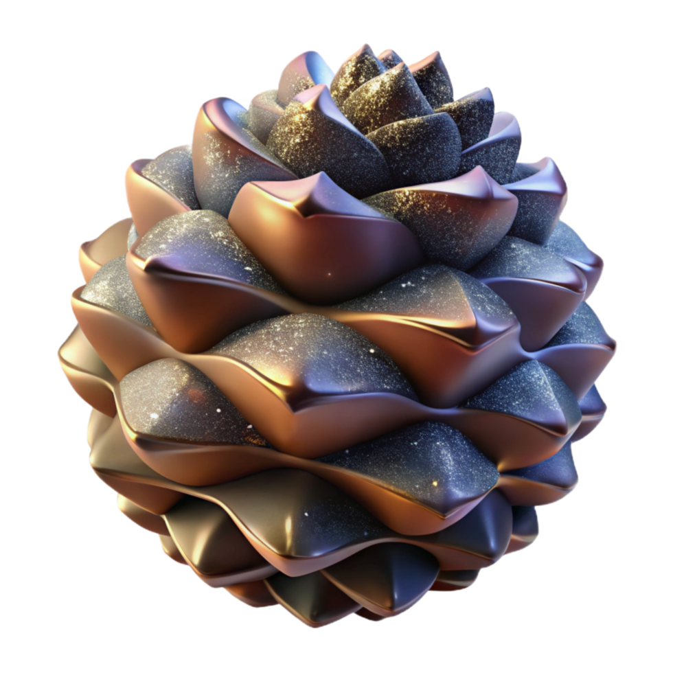 magnificent classic Single Pine Cone Top View Isolated Element original png