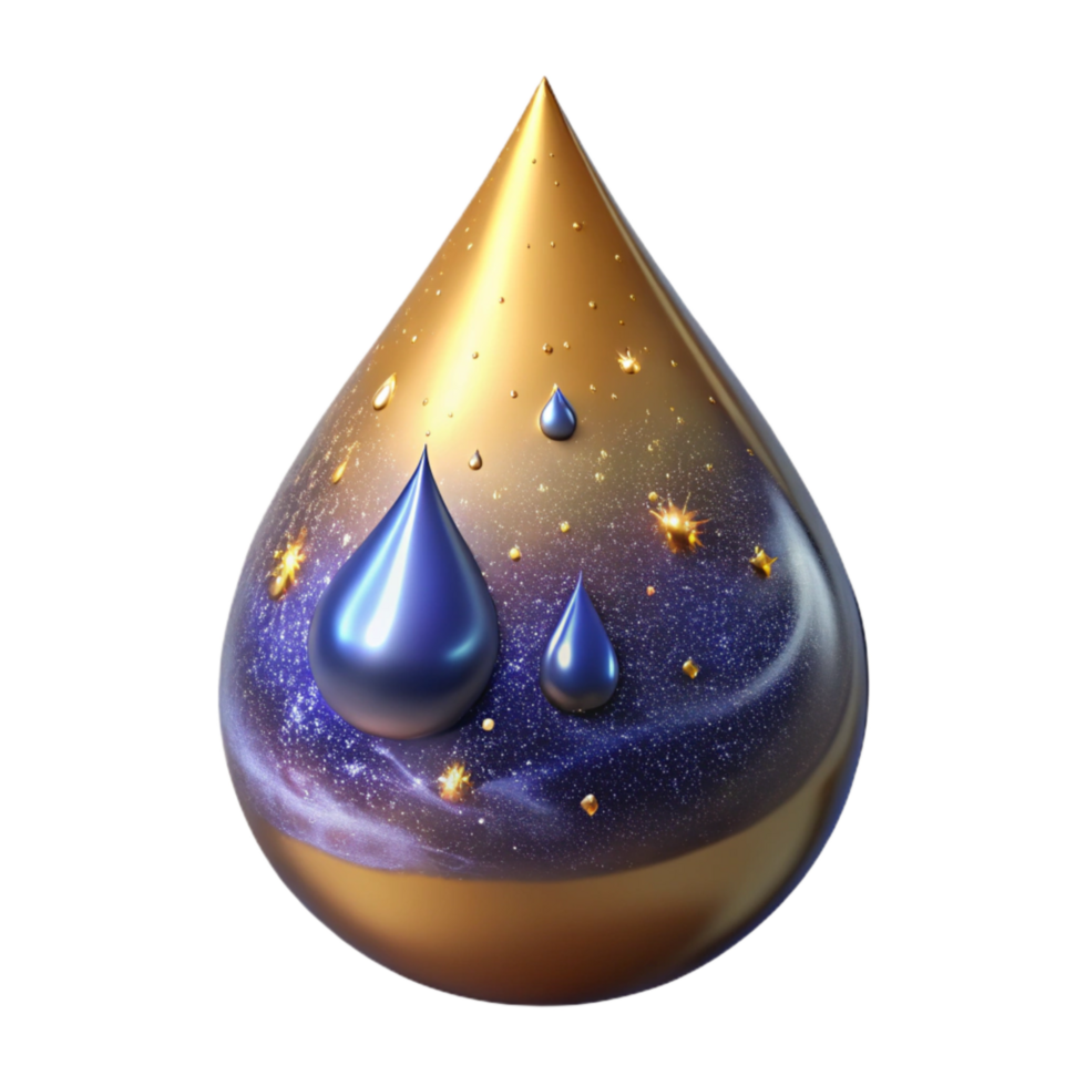 elegant vintage Single Raindrop Cutout with Realistic Water Effect premium png