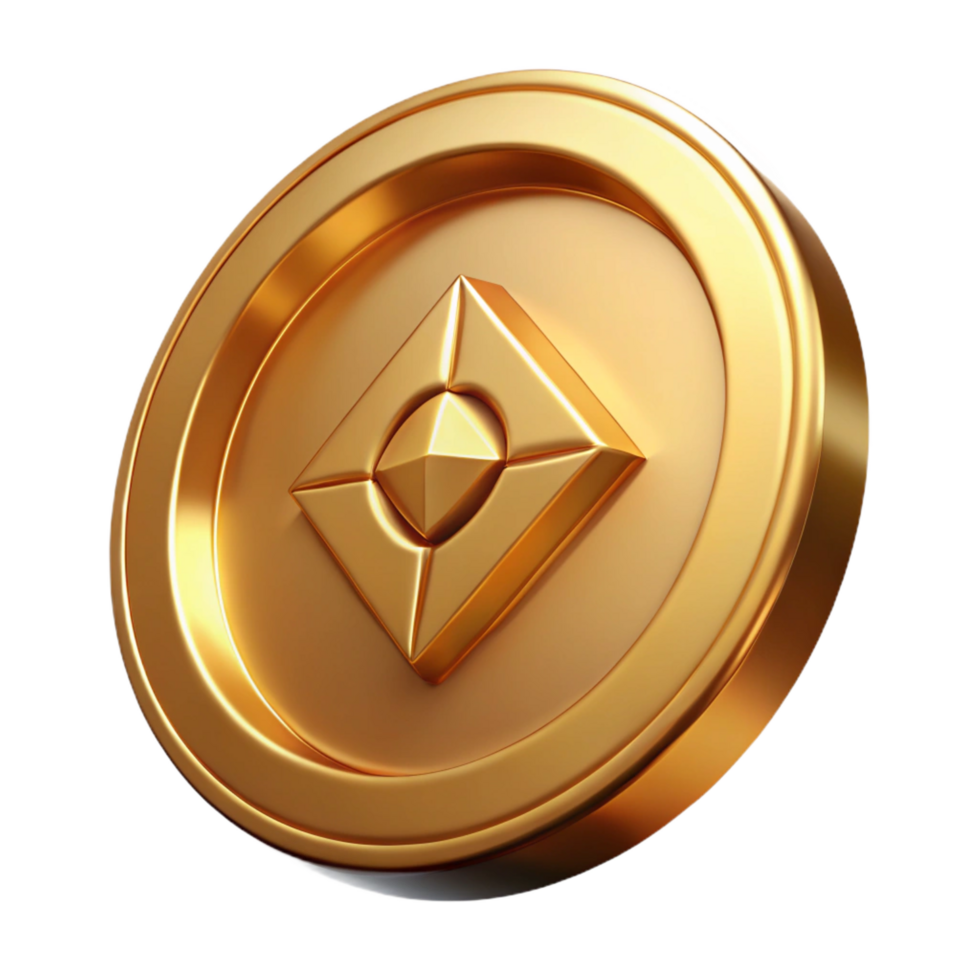 stunning creative A coin, gold, detailed design exclusive png