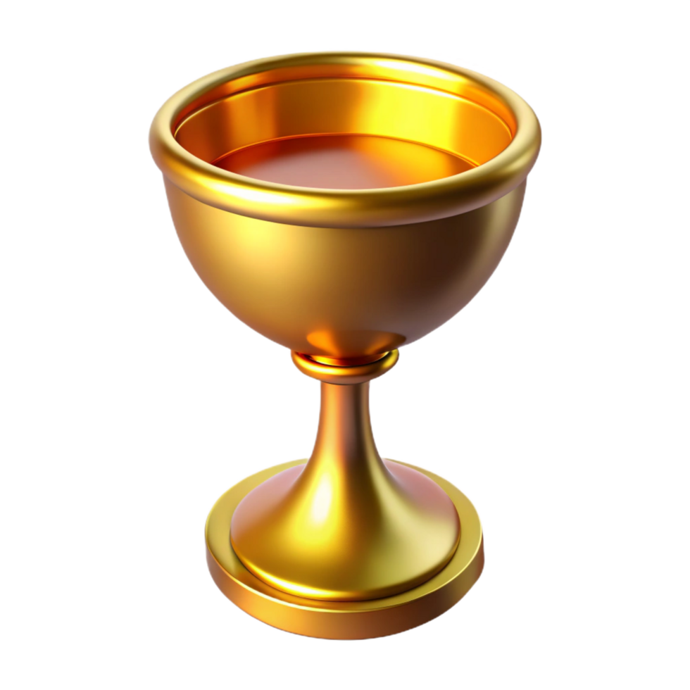impressive contemporary A chalice, golden, filled with a glowing liquid original png