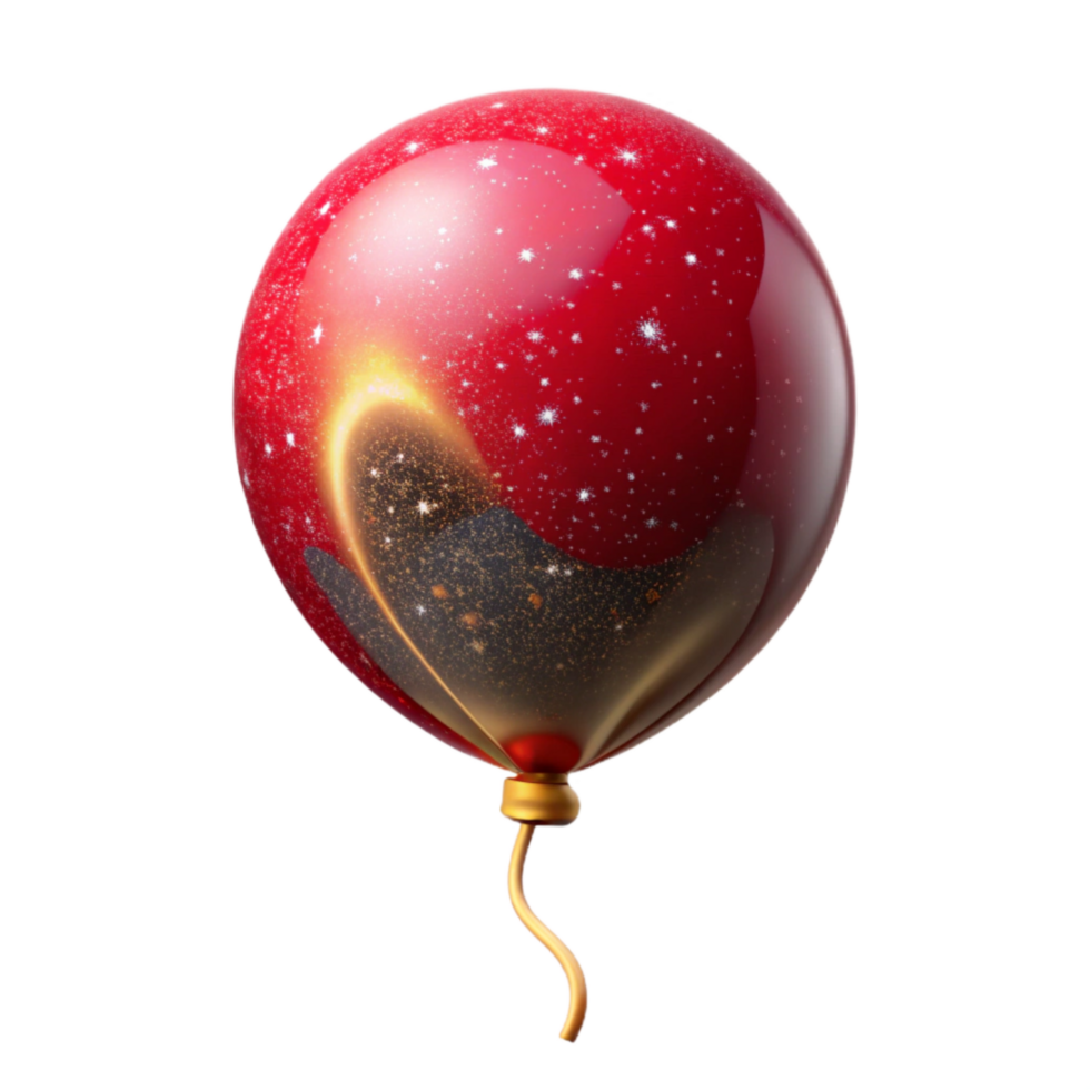 magnificent classic Single Red Balloon Floating Upward Isolated genuine png