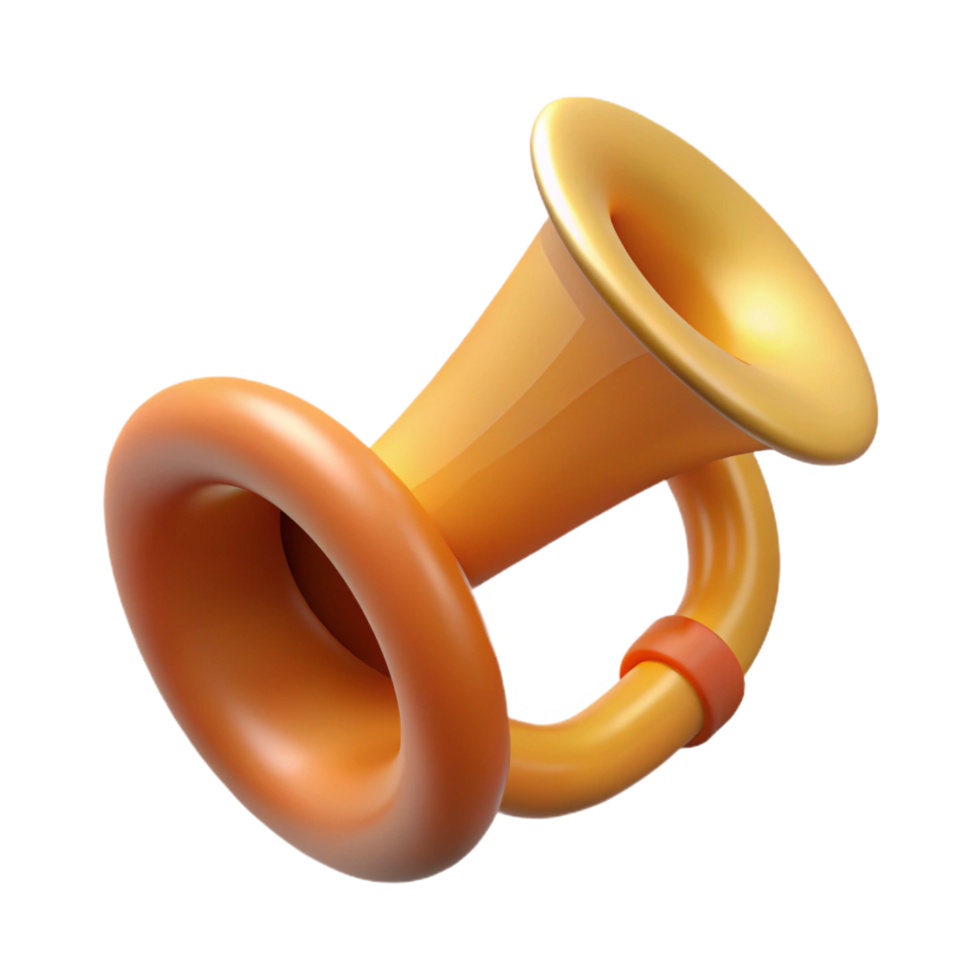 dramatic minimalist A horn, animal horn, with mouthpiece genuine png