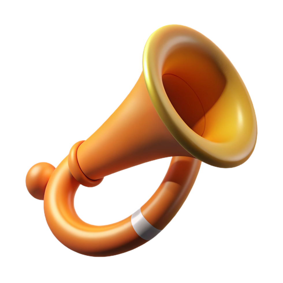 vibrant creative A horn, animal horn, with mouthpiece genuine png