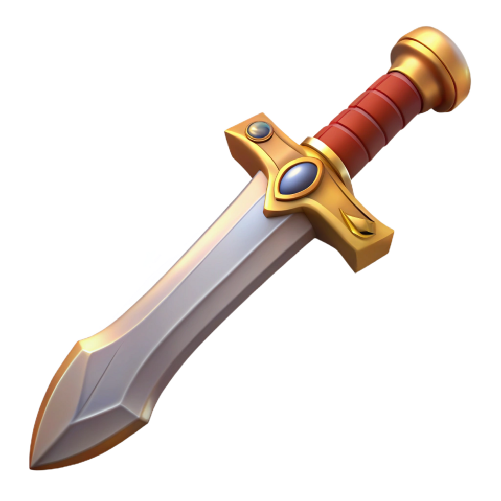 vibrant rustic A sword in a scabbard, ornate design premium png