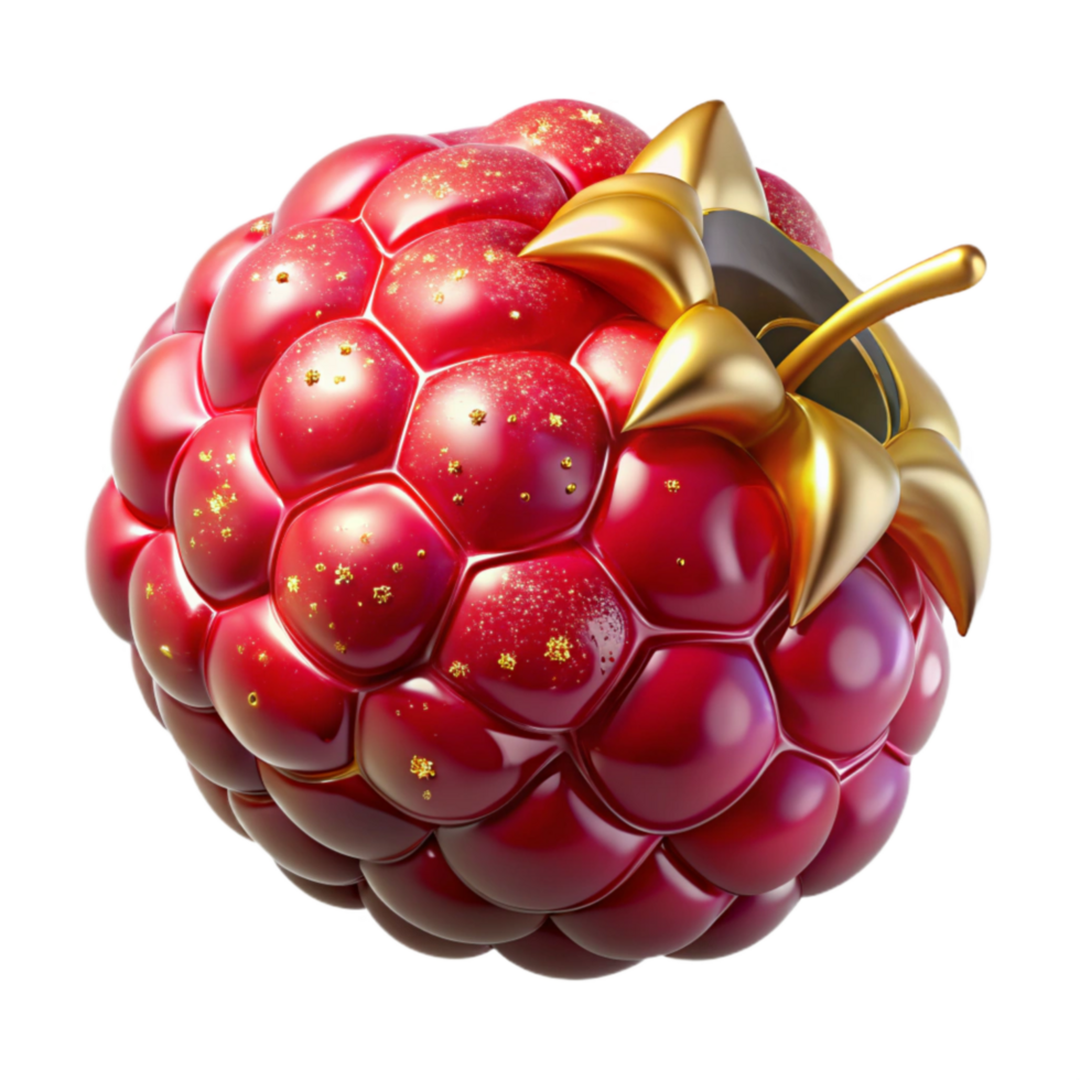 magnificent traditional Single Red Raspberry Isolated Element premium png