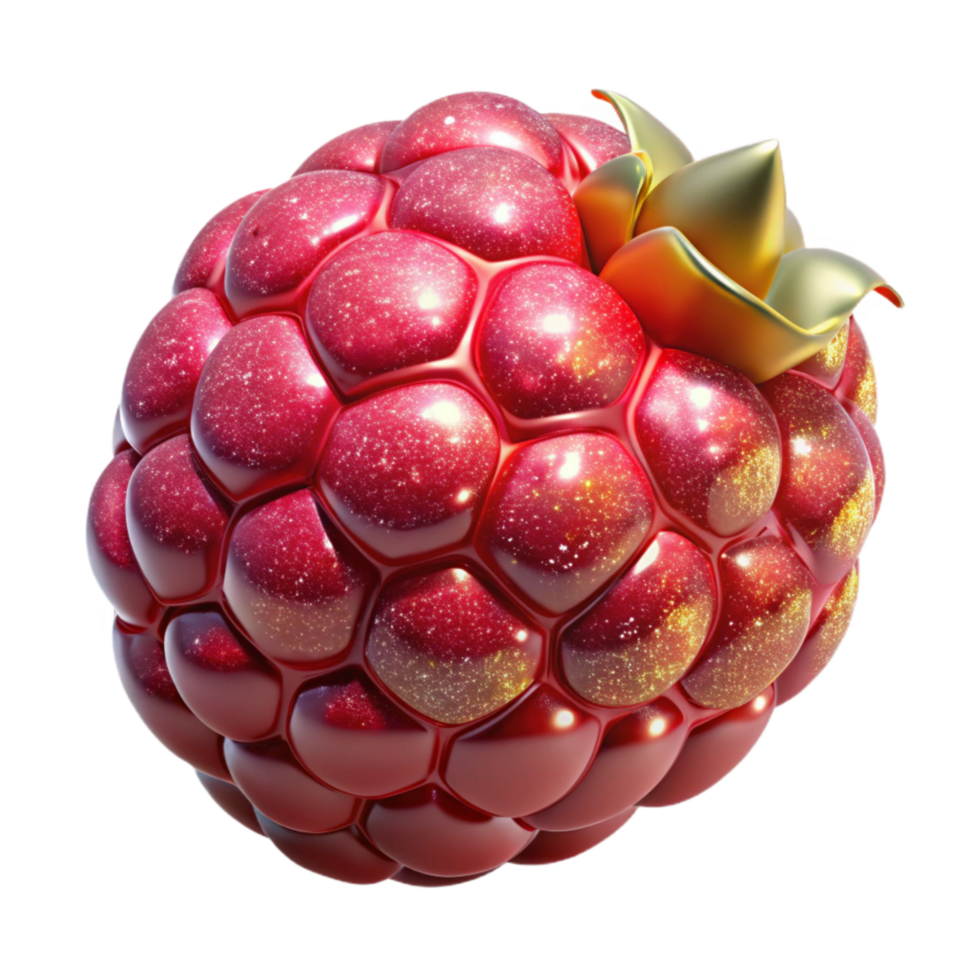 extraordinary modern Single Red Raspberry Isolated Element authentic png