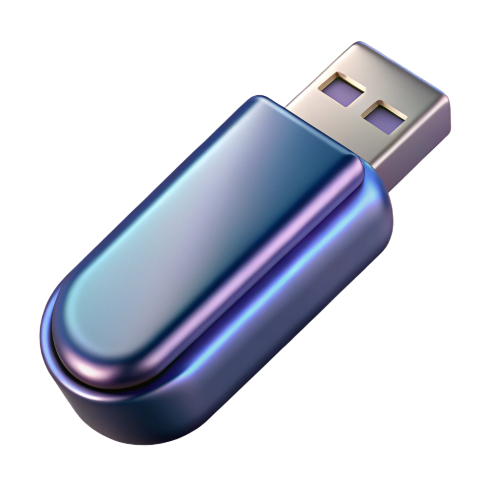 elegant rustic USB flash drive with metallic finish original png