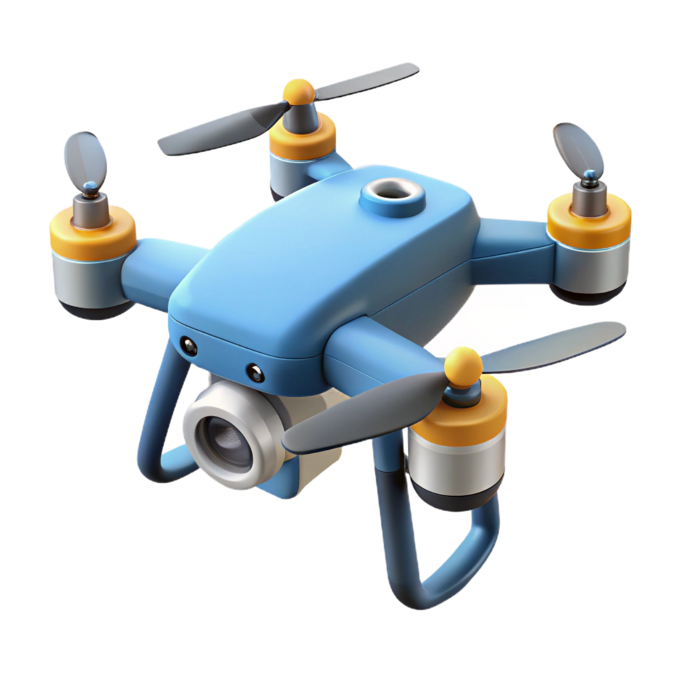 extraordinary artistic Drone with camera and propellers high quality png