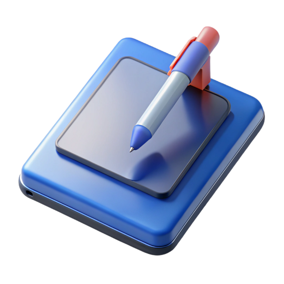 extraordinary abstract Tablet computer with stylus pen authentic png