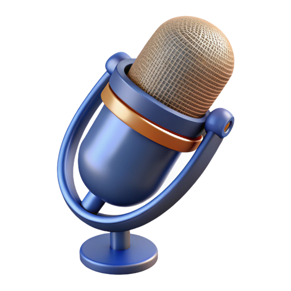 beautiful abstract Microphone with pop filter detailed png