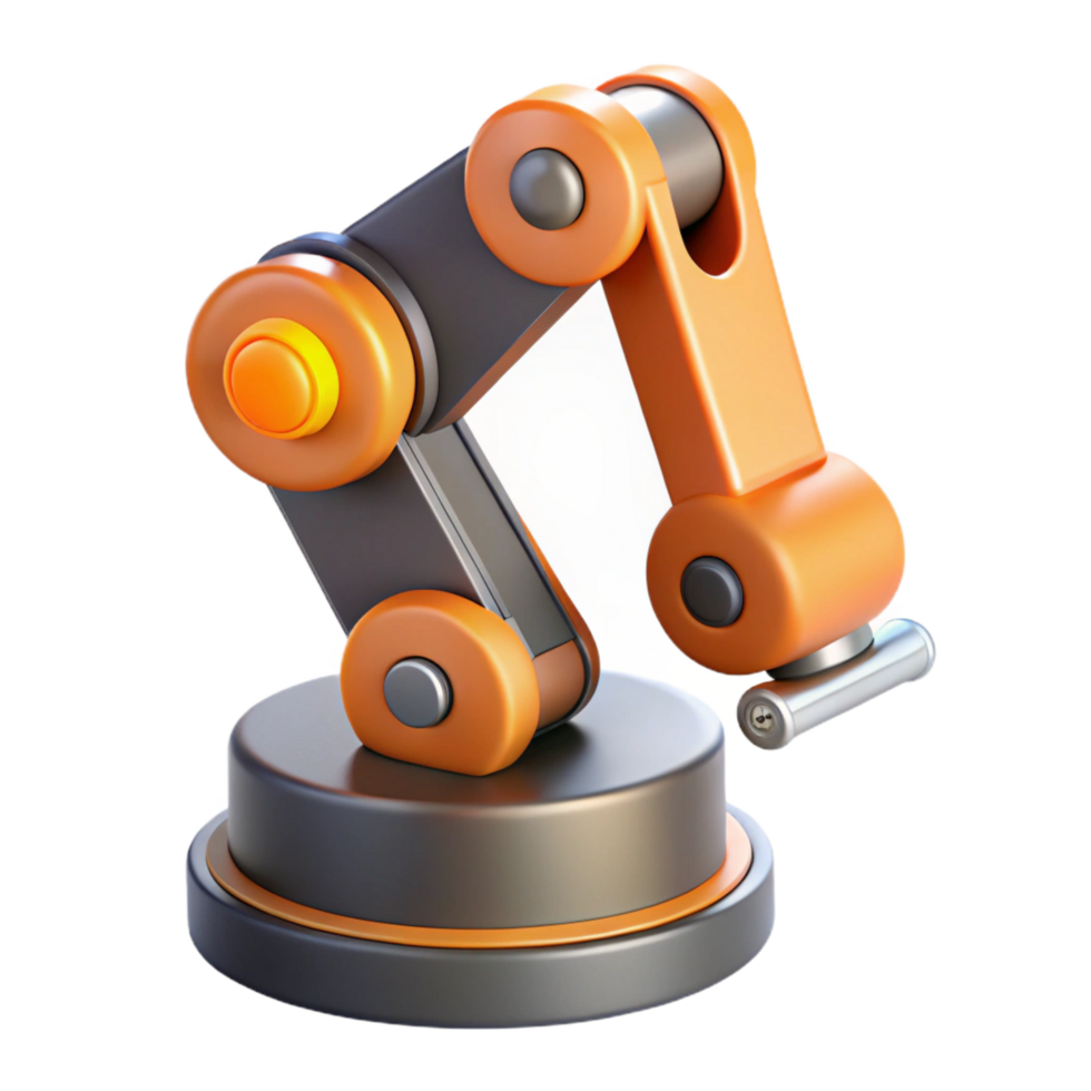 dramatic vintage Robot arm with gripper authentic png