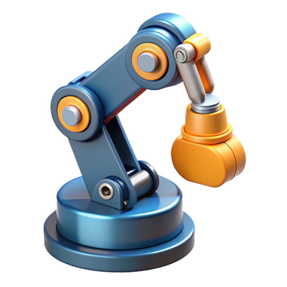 stunning classic Robot arm with gripper 4K png