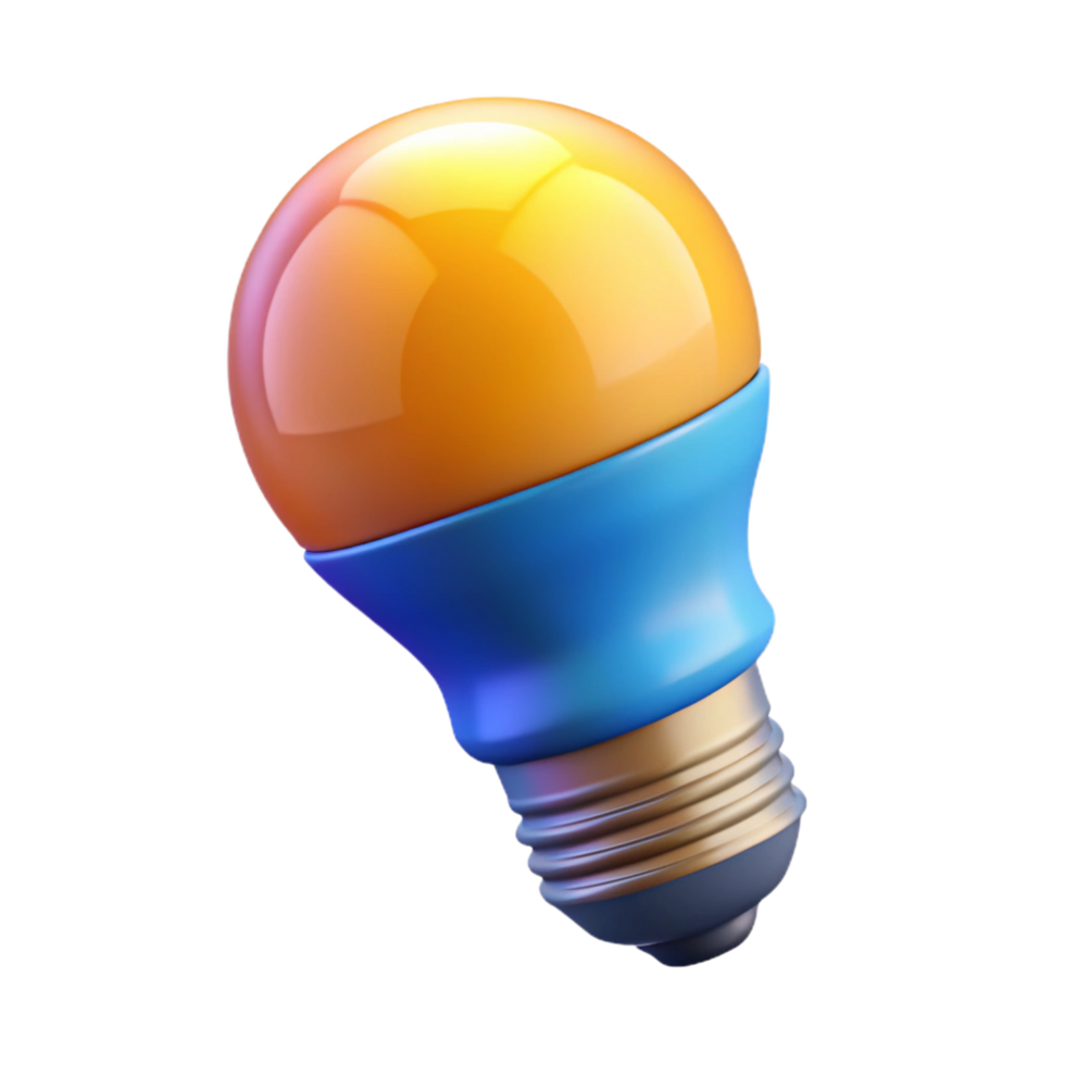 beautiful creative Smart light bulb with adjustable color exclusive png