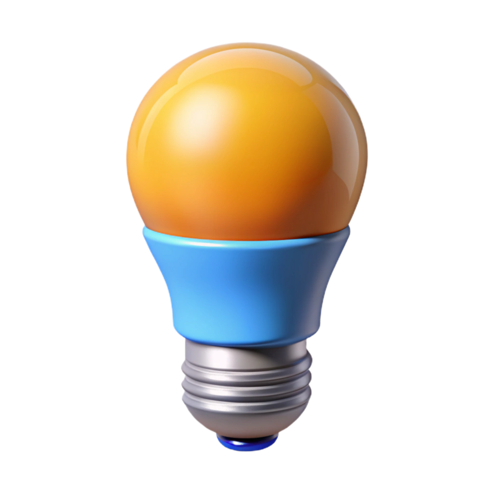 magnificent minimalist Smart light bulb with adjustable color detailed png