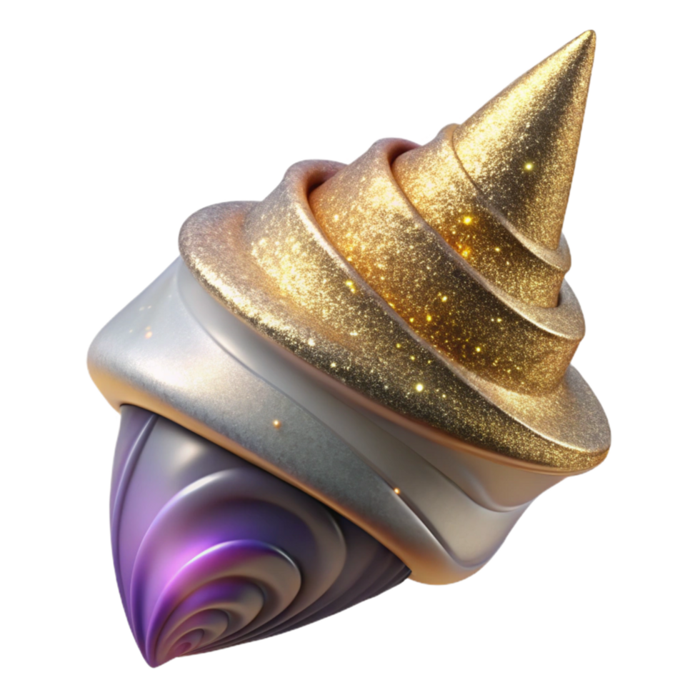 extraordinary minimalist Single Seashell Conical Shape Isolated high quality png