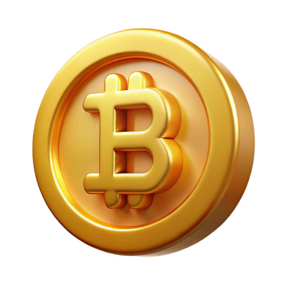 elegant modern Bitcoin with gold texture original png