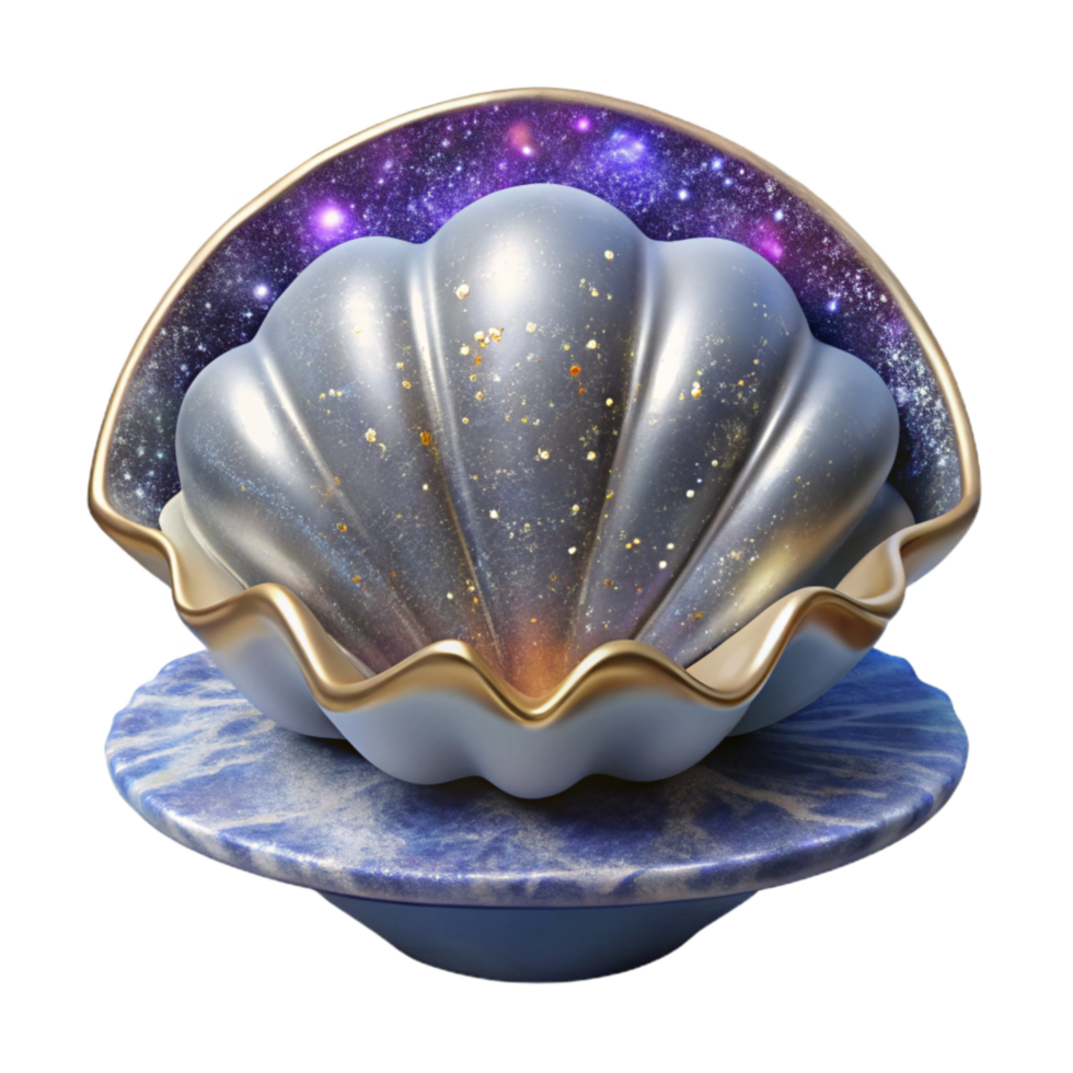 dramatic rustic Single Seashell Cutout with Spiral Pattern high quality png
