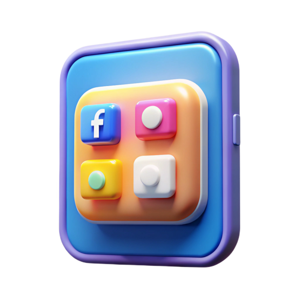 beautiful abstract Smartphone app icon for social media high quality png