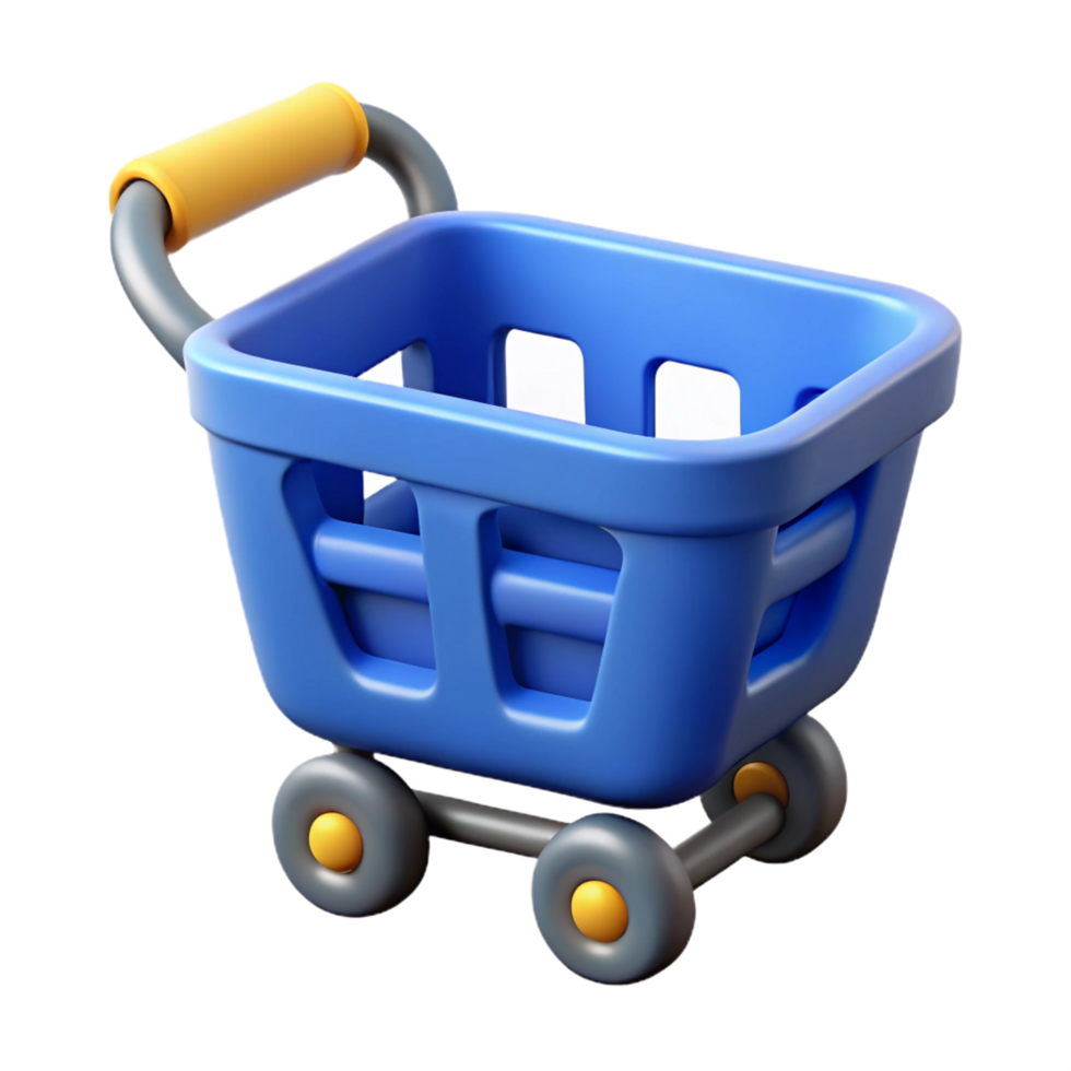 elegant artistic E-commerce shopping cart icon high quality png