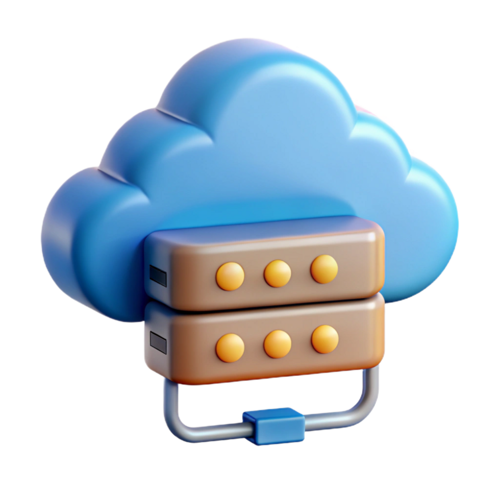 magnificent creative Cloud computing server icon detailed png