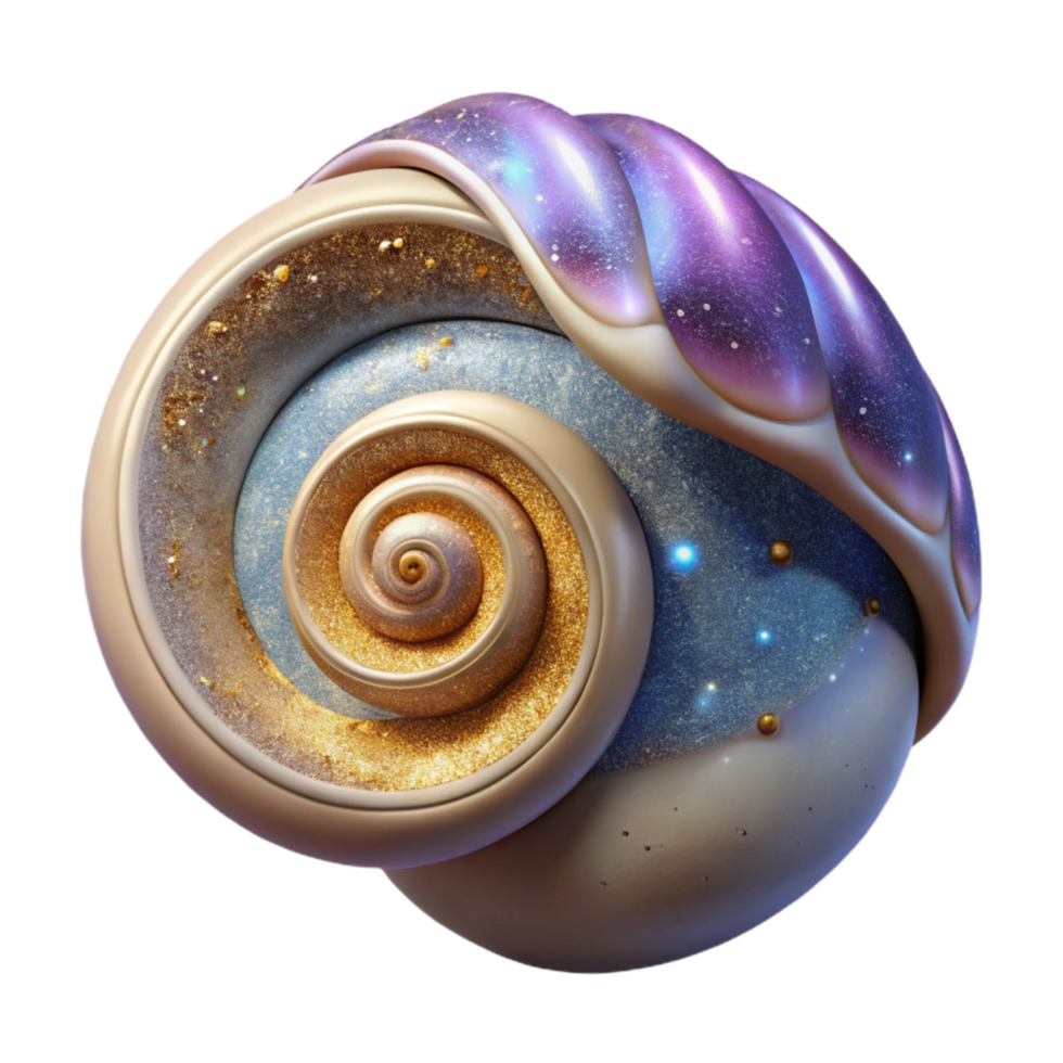 impressive contemporary Single Seashell Spiral Shaped Transparent detailed png