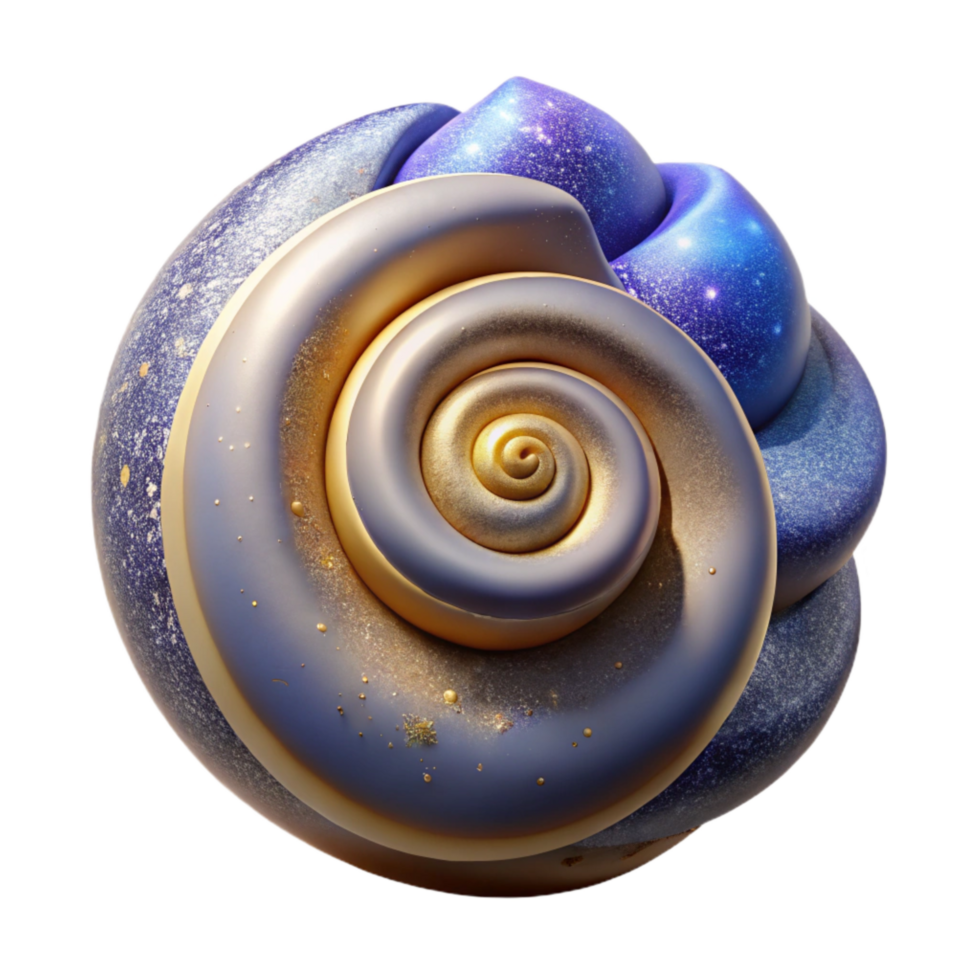 serene minimalist Single Seashell Spiral Shape Isolated Cutout high quality png