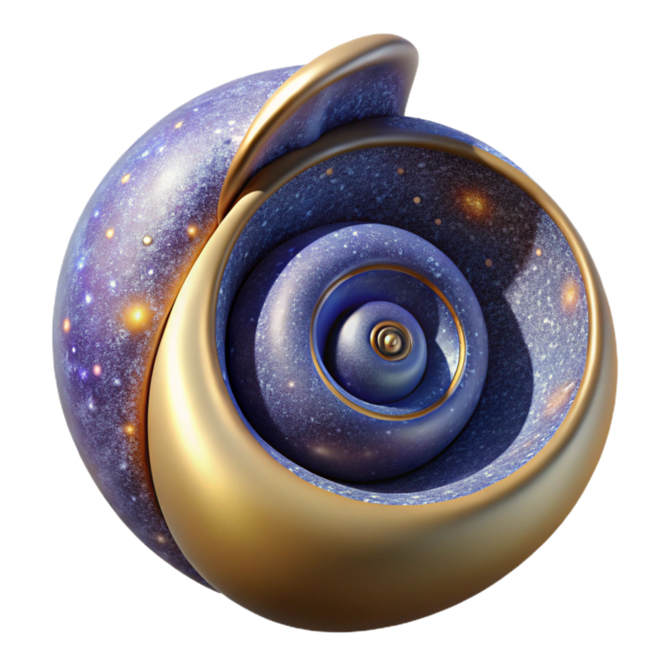 elegant traditional Single Seashell Spiral Shape Isolated Cutout high resolution png