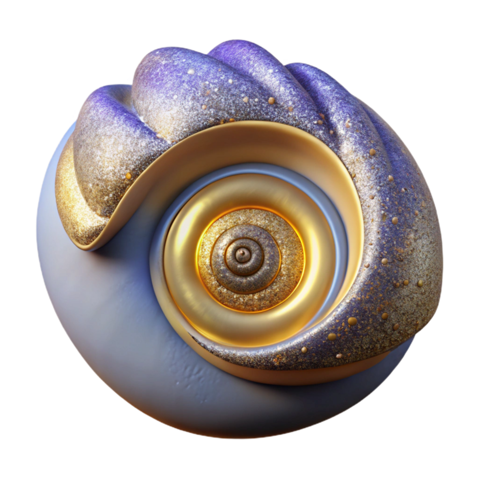 beautiful rustic Single Seashell Spiral Shape Isolated Cutout high resolution png