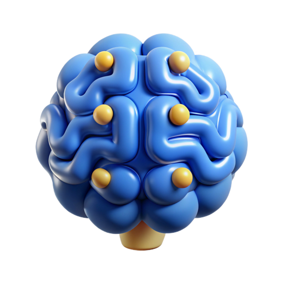 impressive vintage Artificial intelligence brain icon high resolution png