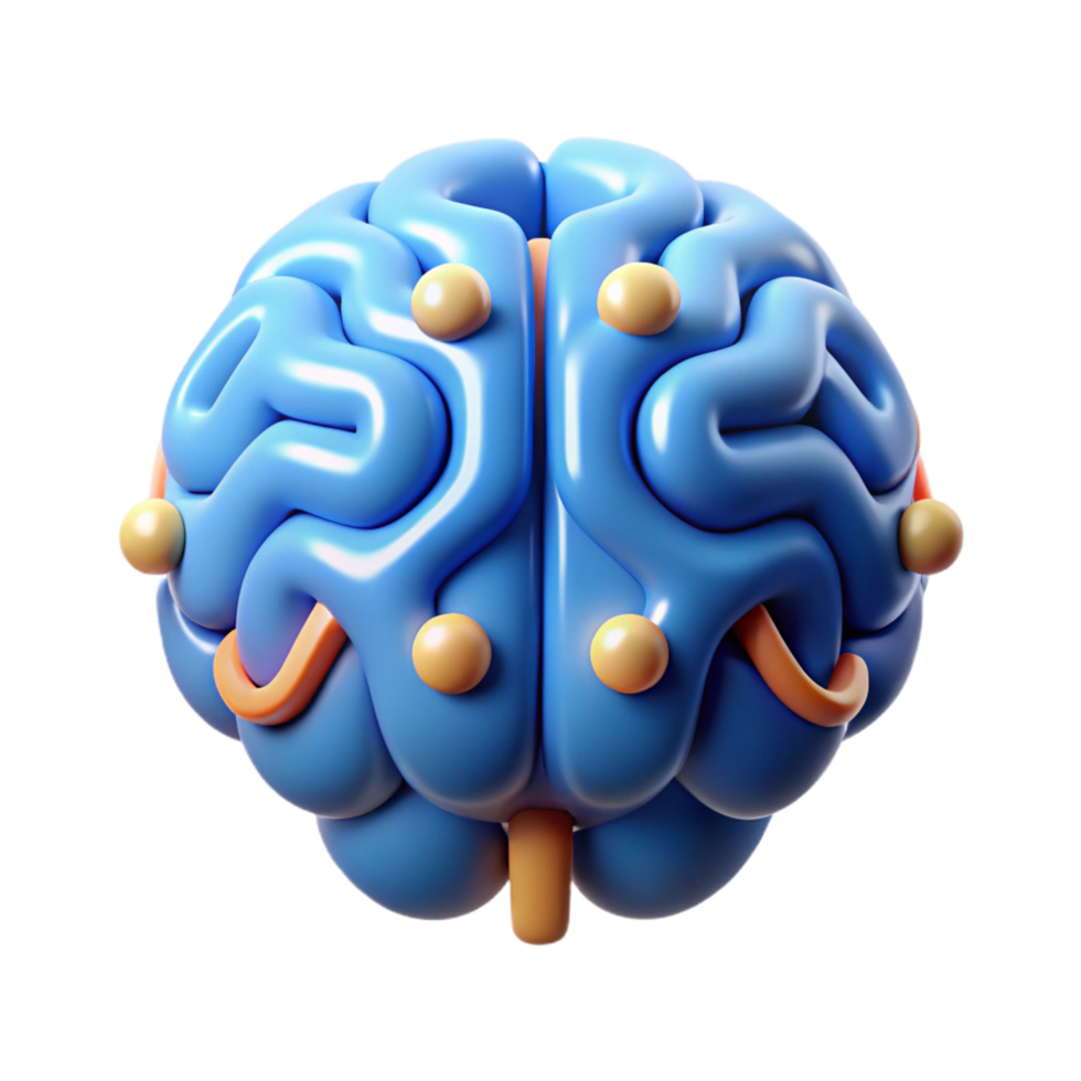 stunning traditional Artificial intelligence brain icon high quality png