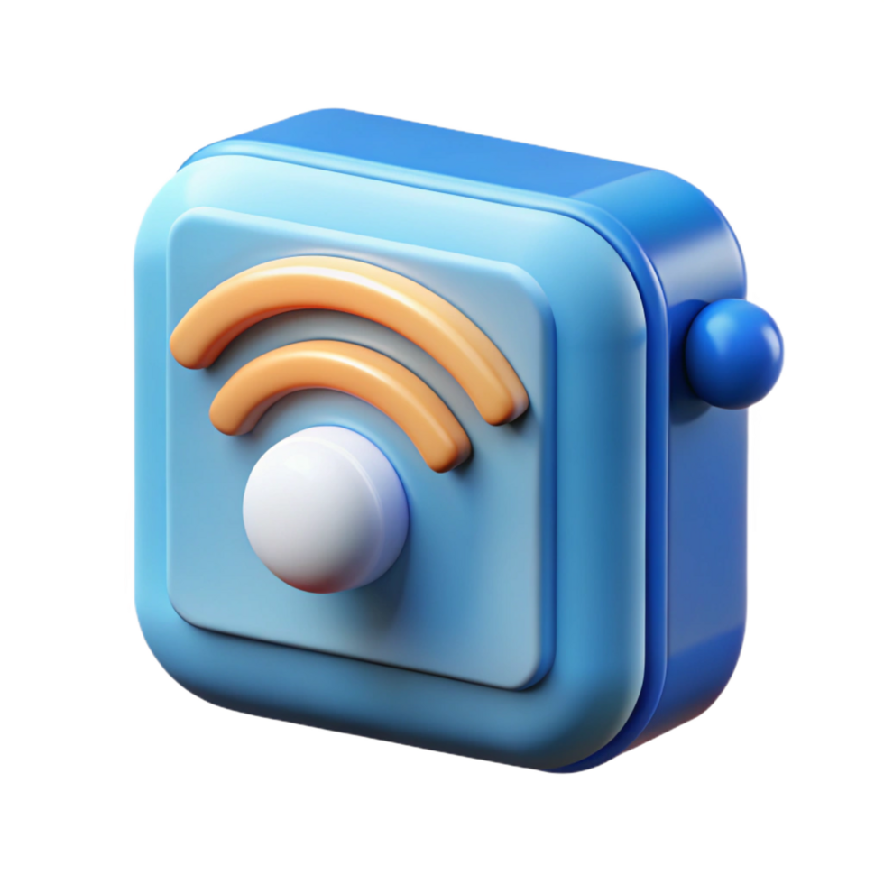 elegant artistic Internet of things sensor icon detailed png
