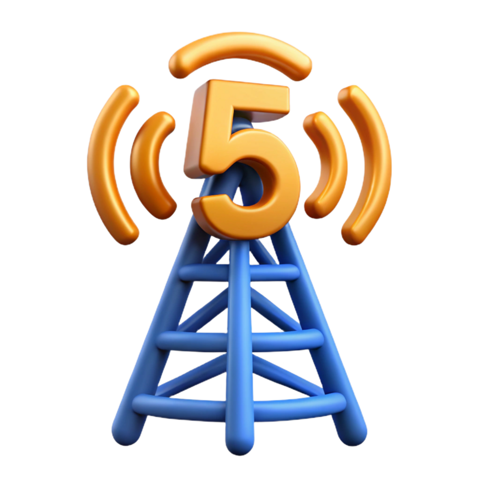 wonderful minimalist 5G network tower icon genuine png