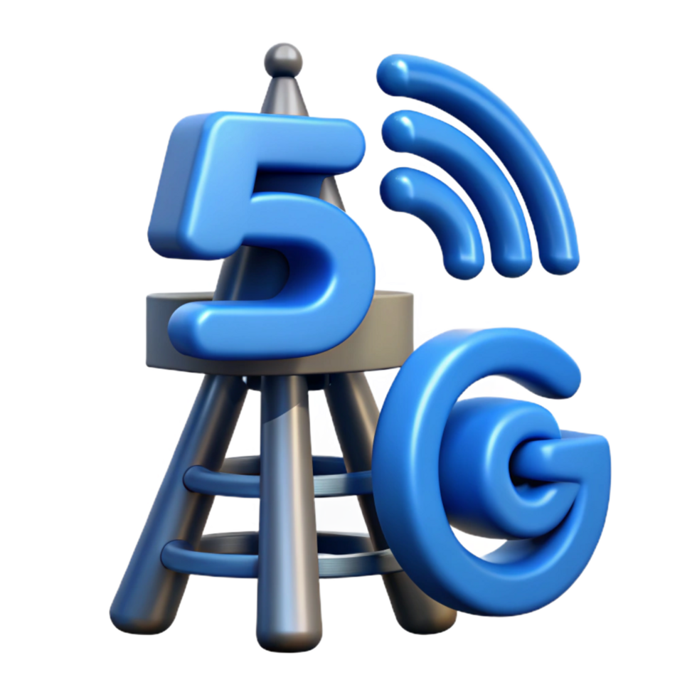vibrant rustic 5G network tower icon high quality png