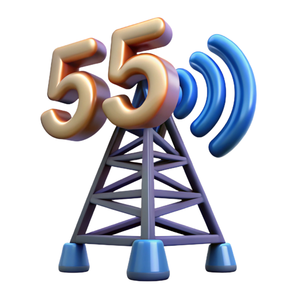 extraordinary artistic 5G network tower icon 4K png