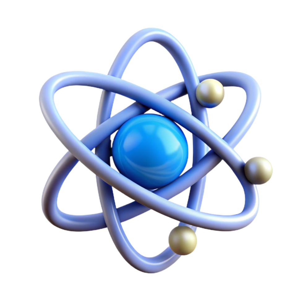 impressive abstract Quantum computing atom icon premium png