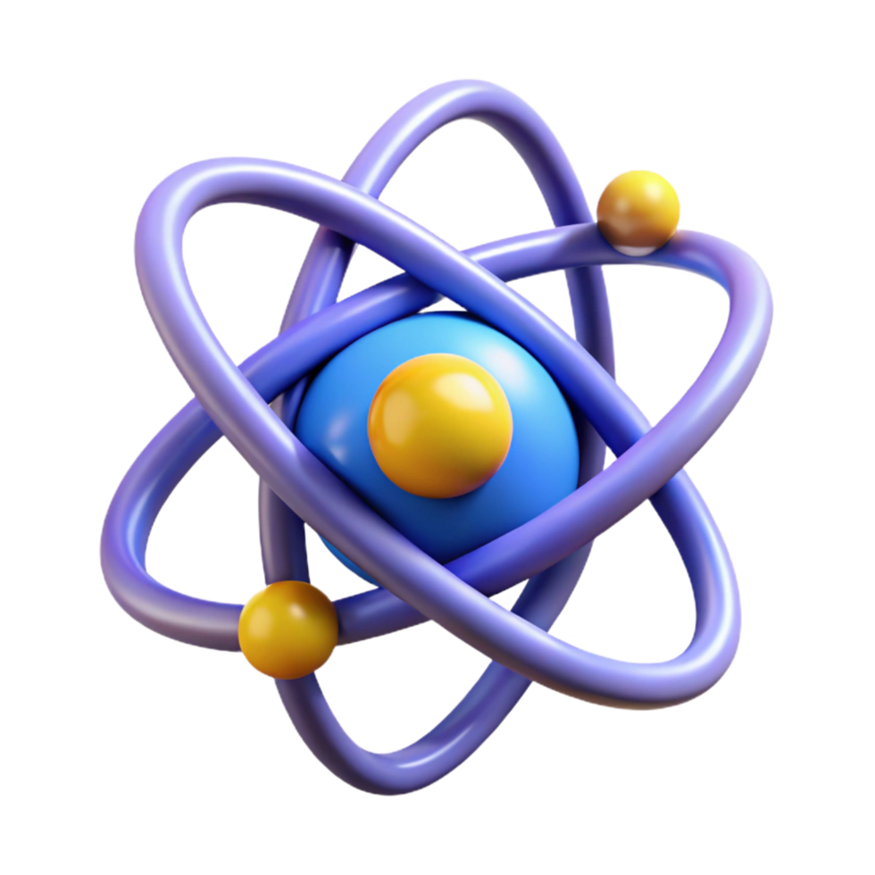 stunning modern Quantum computing atom icon authentic png