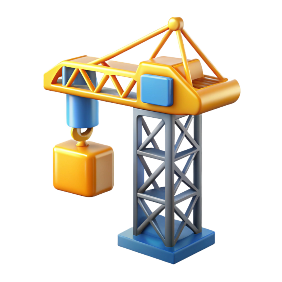magnificent abstract Construction technology crane icon exclusive png