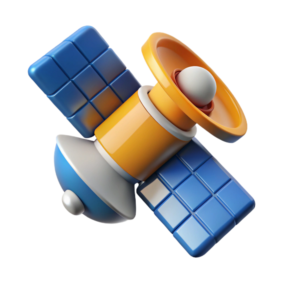 extraordinary artistic Communication technology satellite icon 4K png