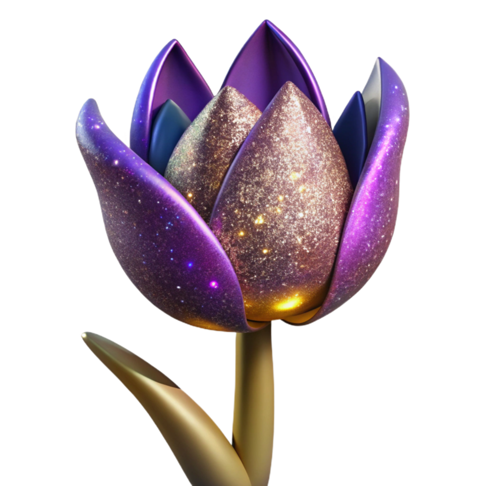 beautiful minimalist Single Tulip Front View Isolated Element high quality png