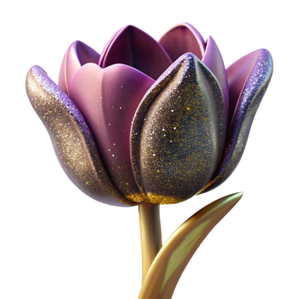 stunning abstract Single Tulip Front View Isolated Element original png