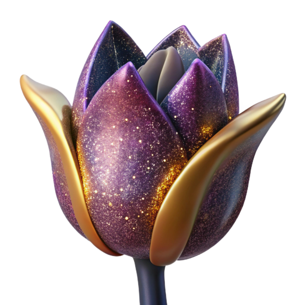 beautiful abstract Single Tulip Front View Isolated Element high quality png