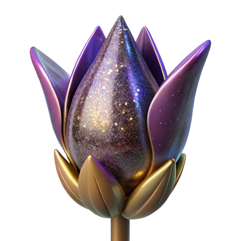 beautiful abstract Single Tulip Front View Isolated Element original png