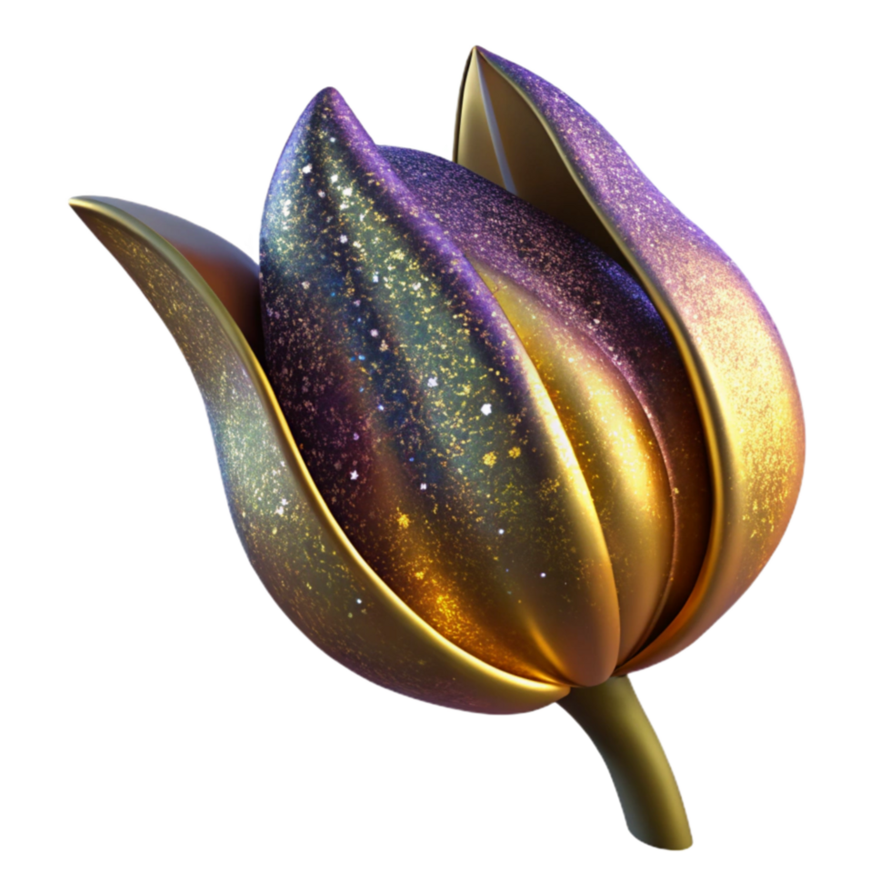 extraordinary rustic Single Tulip Leaf Bent View Isolated professional png