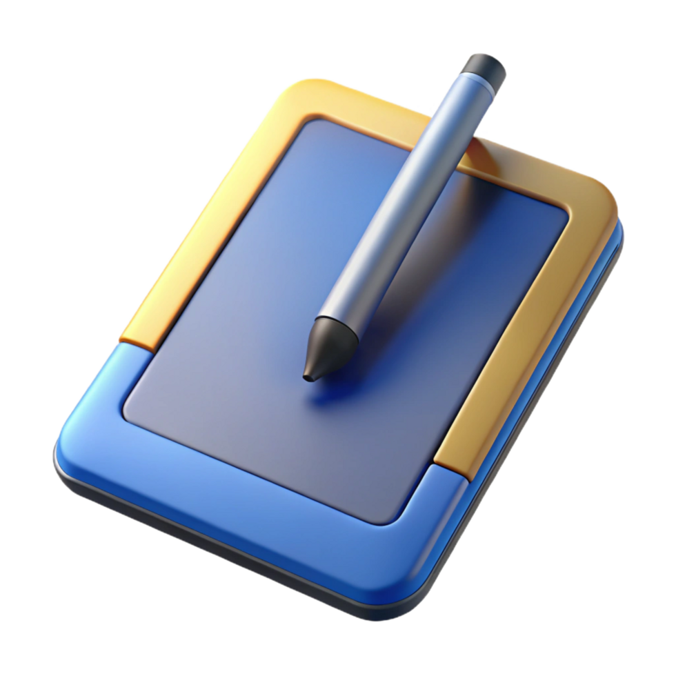 extraordinary contemporary Tablet computer with stylus pen detailed png